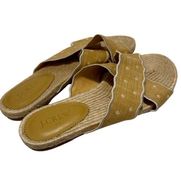 J.crew scalloped polka dot slide sandals 7 - Picture 5 of 6
